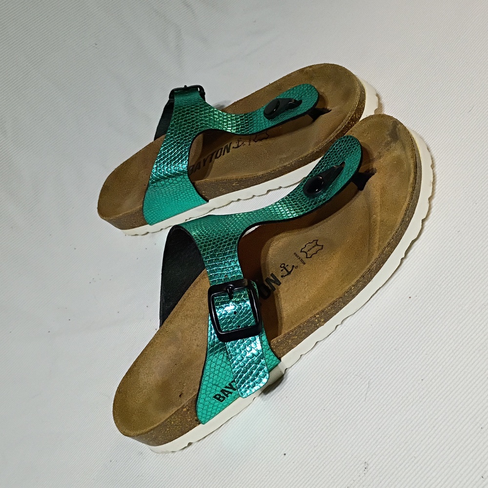 Bayton Green Cork Sandal
